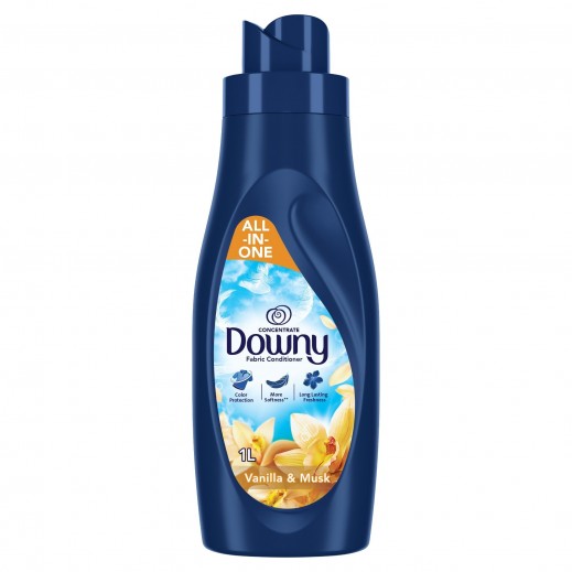 Downy Vanilla & Musk Concentrate Fabric Conditioner and Softener 1L - delivered by Taw9eel Fast