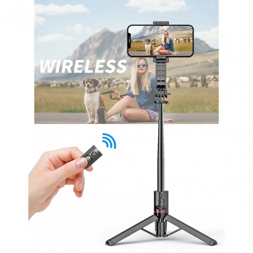 3 in 1 Multifunctional One-Piece Selfie Stick Tripod By Moxom 