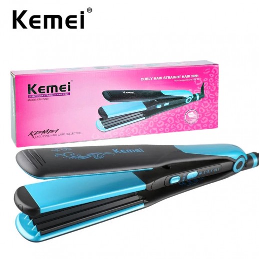 Kemei  2 in 1 Curly hair straight Hair Straightener