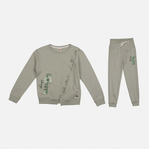 Girls Loungewear Set Green 2 Pieces By Nsport - delivered by Taw9eel in 24 hours 