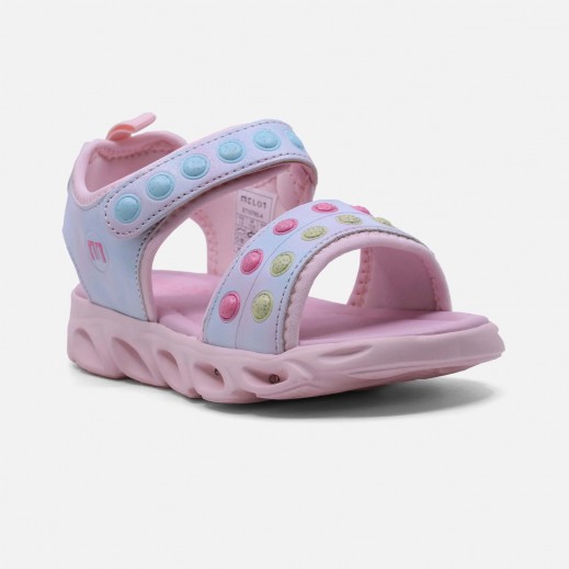 Girls Light Slip-On Sandals Pink By Melon - delivered by Taw9eel in 24 hours 