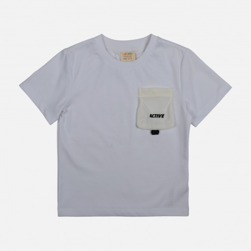 Nsport Boys Regular Fit T-Shirt - White - delivered by Taw9eel in 24 hours 