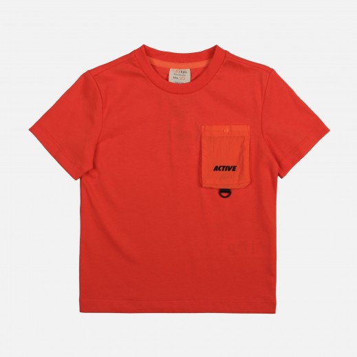 Nsport Boys Regular Fit T-Shirt - Orange - delivered by Taw9eel in 24 hours 