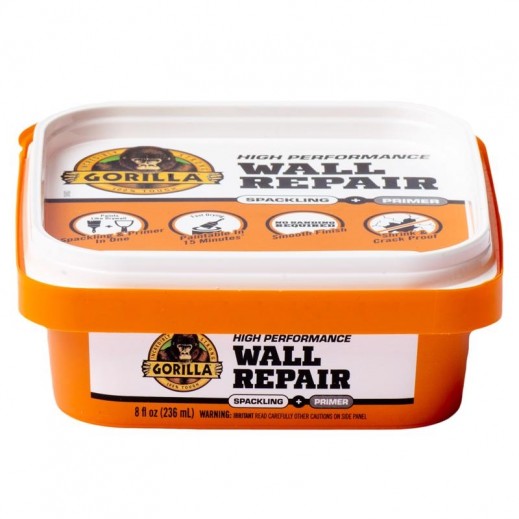 Gorilla Heavy Duty Wall Repair Spackling + Primer 8 oz - delivered by Taw9eel within 1 working day 