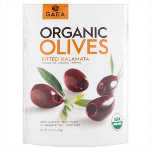 GAEA Organic Pitted Kalamata Olives Snack 65 g - delivered by Taw9eel Fast