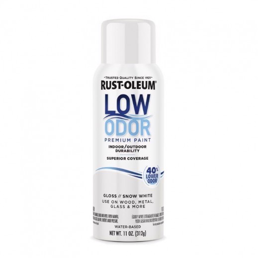 Rust-Oleum Low Odor Gloss Snow WhiteSpray Paint 11 Oz - delivered by Taw9eel within 1 working day 