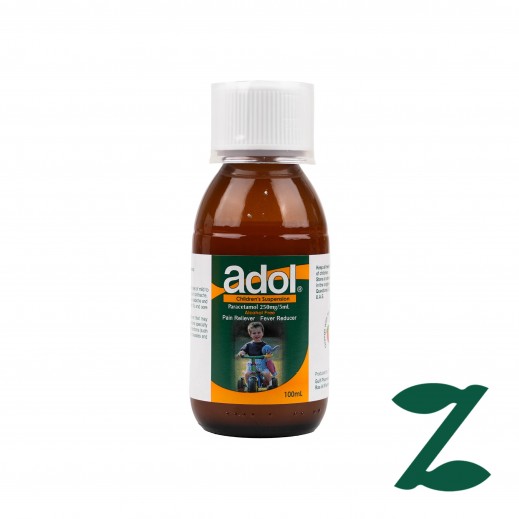 Buy Adol Pain Reliever Fever Reducer Paracetamol 250 mg Suspension 100 ...