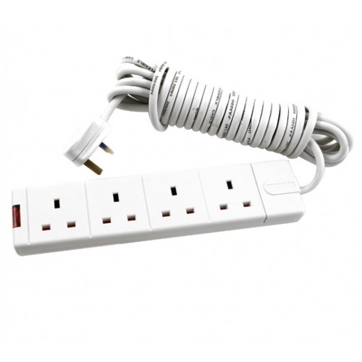 4 Way3 M Power Extension – White