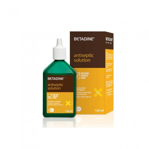 Betadine Antiseptic Solution 120 ml - Delivered By Pharmazone - delivered by Taw9eel Fast