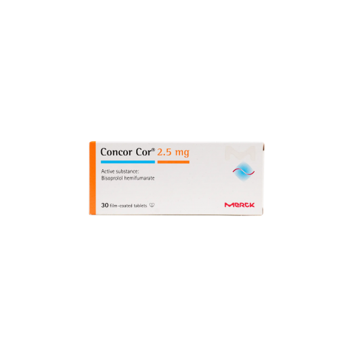 Concor 2.5 Mg Tabs For Blood Pressure Disease 30 Tabs - delivered by The Pharmacy - within 2 Hours