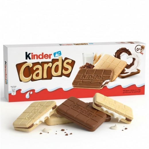 Kinder Cards Wafer Biscuits Pack of 5 – 10 Biscuits 131 g - delivered by Taw9eel Fast