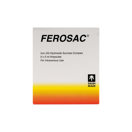 Ferosac Iv 100Mg/5Ml 5 Amp - delivered by The Pharmacy - within 2 Hours