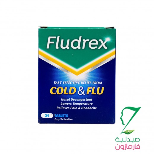 Fludrex Cold & Flu 24 Tablets - Delivered By Pharmazone - delivered by Taw9eel Fast