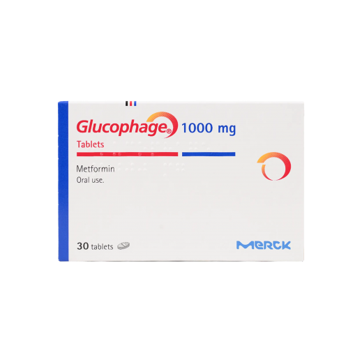 Glucophage 1000 mg for Diabetes 30 Tabs - Delivered By Pharmazone - delivered by Taw9eel Fast