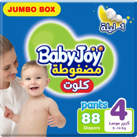 Babyjoy Pants Jumbo Size 4 Large (9-14 Kg) 88 Pieces 