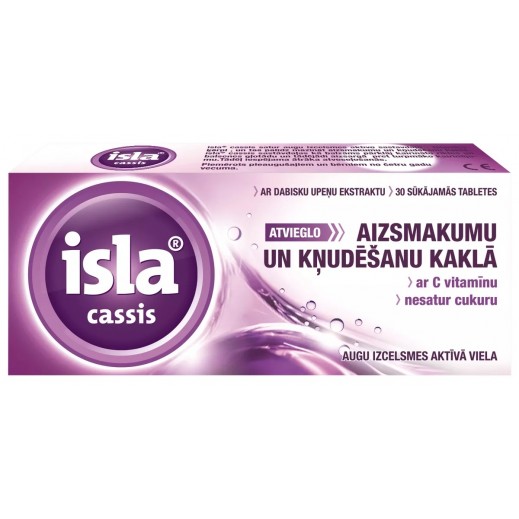 Isla Cassis Lozenges 30Pcs - delivered by Pharmazone Pharmacy - within 2 Hours