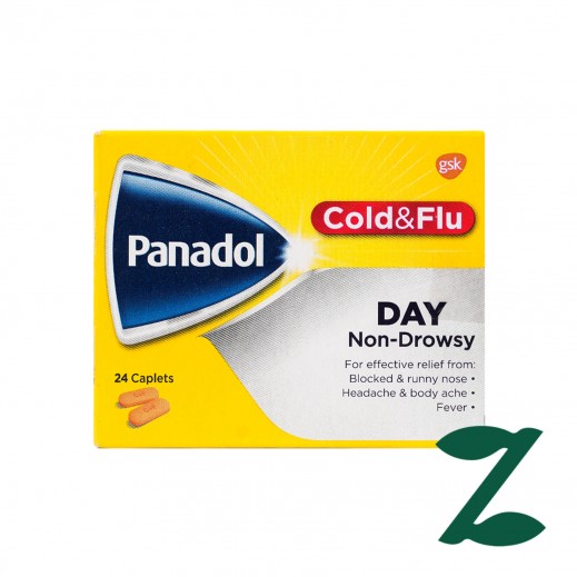 Panadol Cold & Flu Day Fast Effective Relief 24 Tablets - Delivered By Pharmazone - delivered by Taw9eel Fast