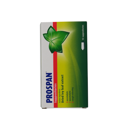 Prospan Dried Ivy Leaves 10 Suppositories - delivered by The Pharmacy - within 2 Hours