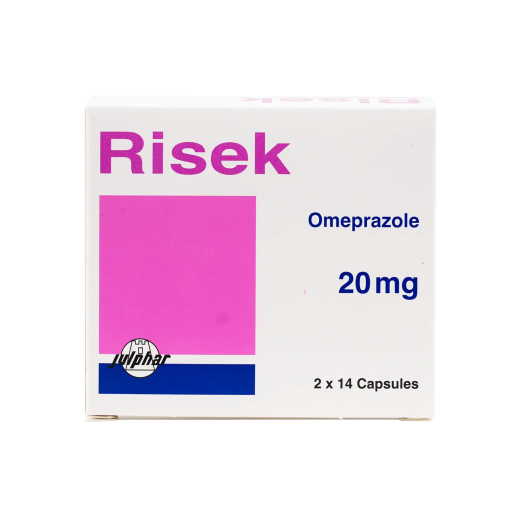 Risek 20mg for Stomach Ulcers  - 2 x 14 Capsules - delivered by The Pharmacy - within 2 Hours