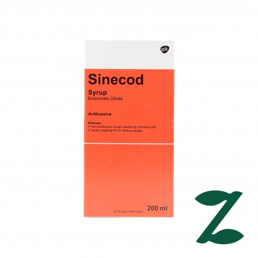 Sinecod Cough Syrup 200 ml - Delivered by Pharmazone - delivered by Taw9eel Fast
