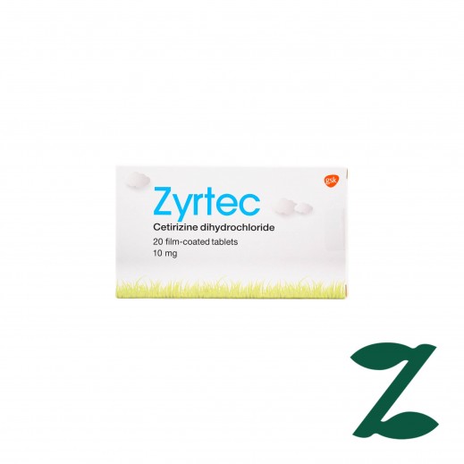 Zyrtec Allergy Tablets 10 mg 20 Tablets - Delivered By Pharmazone - delivered by Taw9eel Fast