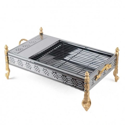 Al-Aysh Stainless Steel Charcoal Grill 35 × 25 cm