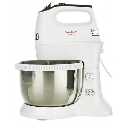 Moulinex Hand Mixer 5 Speeds 300 W 3.5 L White توصيل