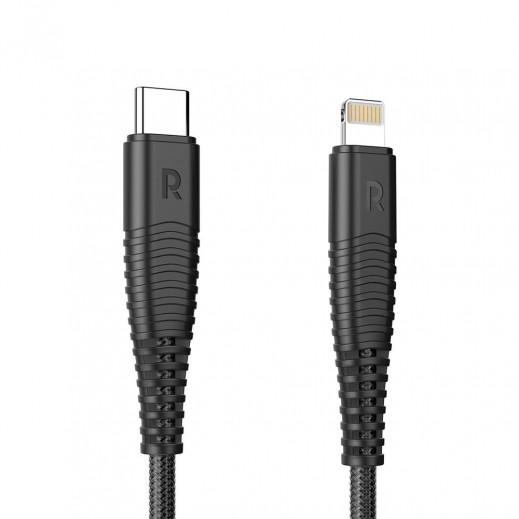 RAVPower USB-C to Lightning Cable 1m - Black | توصيل Taw9eel.com