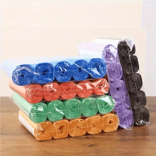 Disposable Trash Bags Set Assorted Colors - 5 Rolls - delivered by Taw9eel Fast