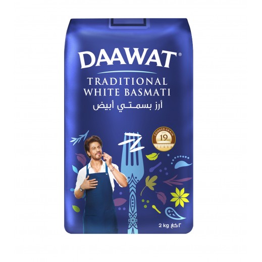 Daawat Traditional Indian Basmati Rice 2 kg - delivered by Taw9eel Fast