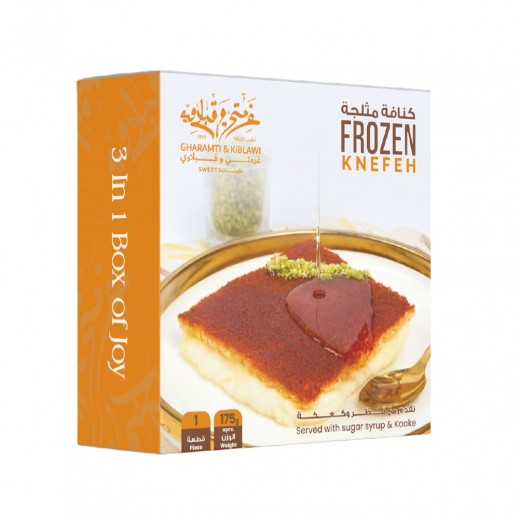 Kunafa Frozen Gharamti & Kiblawi Served With Kaake And Syrup 175g - delivered by Taw9eel Fast