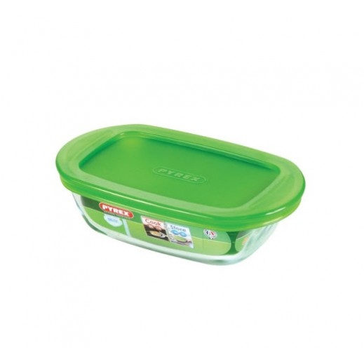 Pyrex Rectangle Food Container with Lid 0.4 L