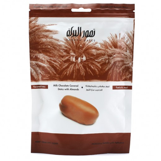 Baraka Milk Chocolate with Almonds Dates (Bag) 125 g - delivered by Taw9eel Fast