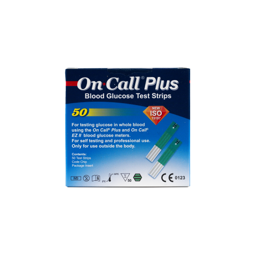 On Call Plus Blood Glucose Testing 50 Strips - delivered by The Pharmacy - within 2 Hours