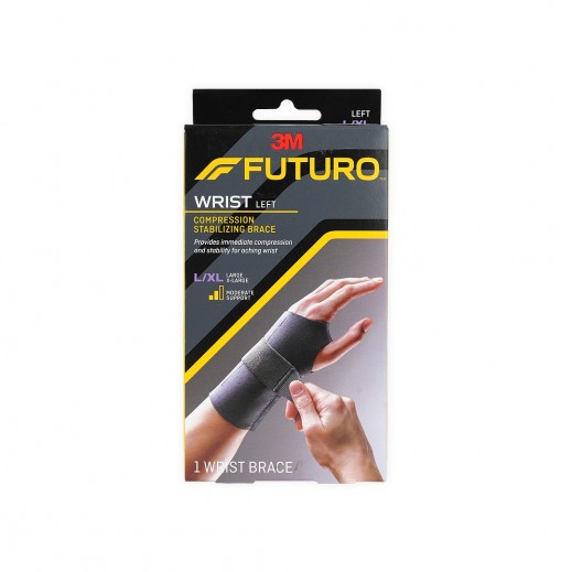 Futuro Wrist Compression Stabilizing Brace Left L to XL - delivered by The Pharmacy - within 2 Hours
