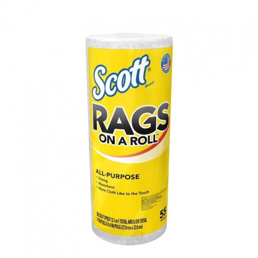 Scott Paper Rags 55 Pieces - 9.4 × 11 inches - delivered by Taw9eel within 1 working day 