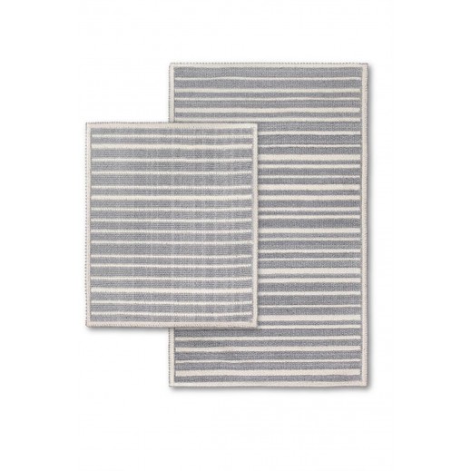 Appolo Design Bath Mat Set Grey 60 x 100 + 50 x 60 cm - 2 Pieces