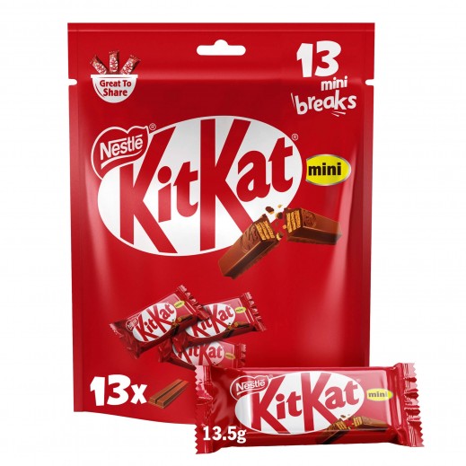 Nestle Kitkat 2 Fingers Mini Bag Milk Chocolate Bag 175.5 g - delivered by Taw9eel Fast