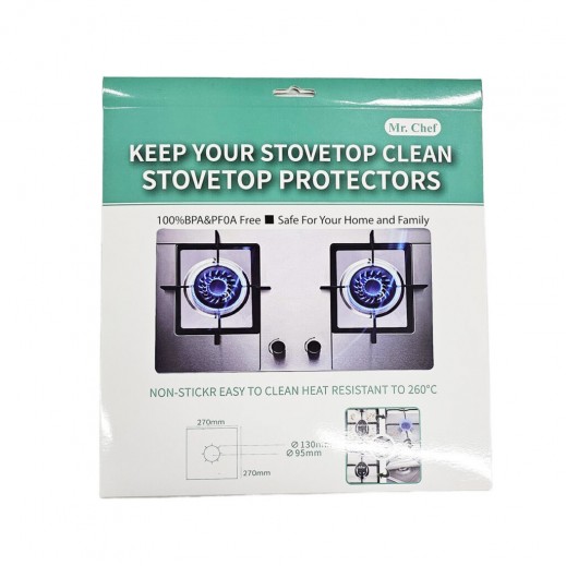 Mr. Chef Stove Protector Double Openings - Silver