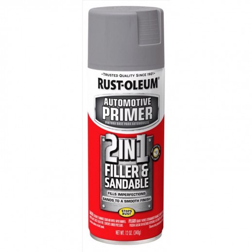 Rust-Oleum Stops Rust Flat/Matte Gray Automotive 2-in-1 Filler & Sandable Primer Spray 12 oz - delivered by Taw9eel within 1 working day 
