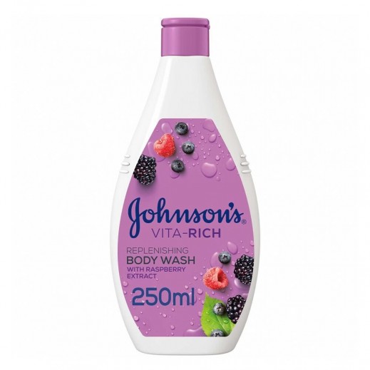 Johnson’s Vita-Rich Raspberry Replenishing Body Wash 250 ml - delivered by Taw9eel Fast