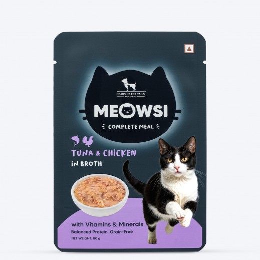 HUFT Meowsi Tuna & Chicken In Broth Grain Free Wet Cat Food 80g