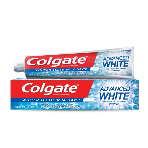 Colgate Advanced Whitening Toothpaste 125 ml - delivered by Taw9eel Fast