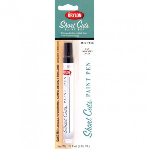 Krylon Short Cuts Gloss Black Paint Pen 0.33 oz - delivered by Taw9eel within 1 working day 