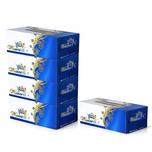 Watani Classic 2 Ply Facial Tissues 150 Sheets 5 Boxes