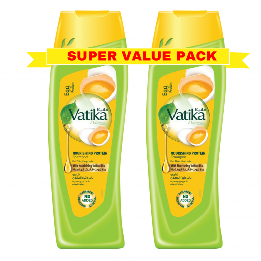 Vatika Naturals Egg Protein Shampoo 2 x 400 ml - delivered by Taw9eel Fast