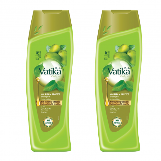 Vatika Naturals Nourish & Protect Shampoo 2 x 400 ml - delivered by Taw9eel Fast