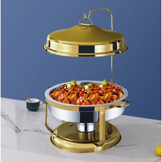 Stainless Steel Buffet Food Warmer Dish With Hanger Lid 