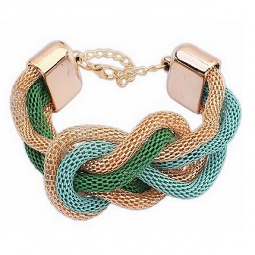 Helen Fashion Gold Plated Green Bracelet