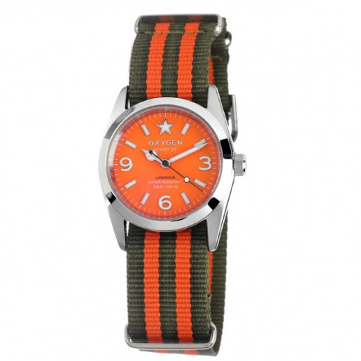 Oxygen Sport Orange Watch For Women Kaki/Orange EX-S-ORA-34